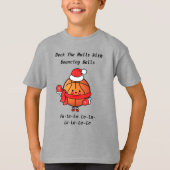 Kerstmis Basketbal Whimsy T-shirt (Voorkant)