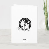 Kerstmis basset-Gelukkige Howlidays! Feestdagen Kaart (Achterkant)