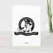 Kerstmis basset hond feestdagen kaart (Achterkant)