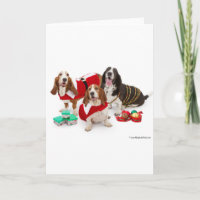 Kerstmis basset hond