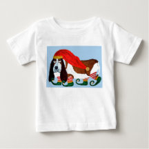 Kerstmis Basset Hound Elf