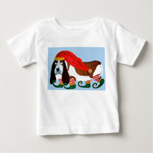 Kerstmis Basset Hound Elf