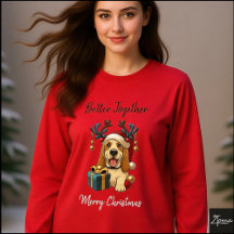 Kerstmis Basset Hound Rendier Cadeau Grafisch