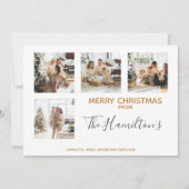 Kerstmis Bauble Patterned 4 Foto gepersonaliseerd Feestdagenkaart (Voorkant)