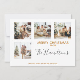 Kerstmis Bauble Patterned 4 Foto gepersonaliseerd Feestdagenkaart