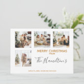 Kerstmis Bauble Patterned 4 Foto gepersonaliseerd Feestdagenkaart (Staand voorkant)