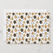 Kerstmis Bauble Patterned 4 Foto gepersonaliseerd Feestdagenkaart (Achterkant)