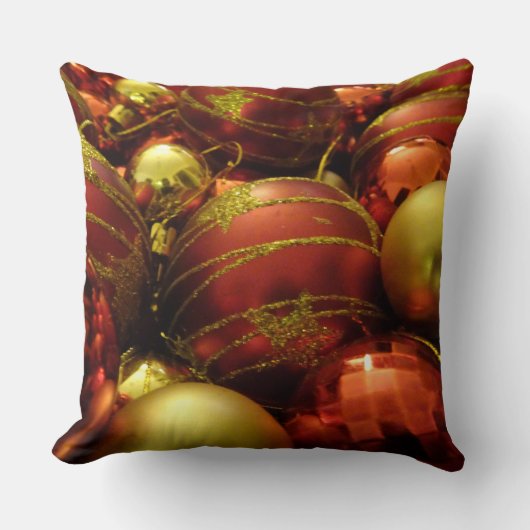 Kerstmis Baubles Cushion Kussen (Voorkant)