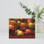 Kerstmis Baubles Holiday Briefkaart (Staand voorkant)