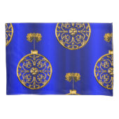 Kerstmis Baubles op blauw Kussensloop (Voorkant)