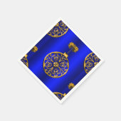 Kerstmis Baubles op blauw Servetten (Hoek)