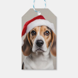 Kerstmis Beagle Cadeaulabel