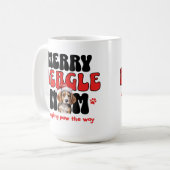Kerstmis Beagle-hond Moeder Koffiemok (Voorkant links)
