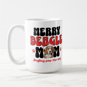 Kerstmis Beagle-hond Moeder Koffiemok