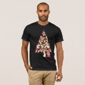 Kerstmis Beagle Hond Puppy Schattig T-shirt (Voorkant volledig)