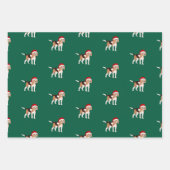 Kerstmis Beagle Inpakpapier Set van 3 Vel (Voorkant 2)