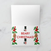 KERSTMIS BEARY! Wenskaart Feestdagen Kaart (Binnen)
