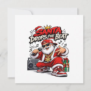 Kerstmis Beats van Sinterklaas Hip Hop Kaart