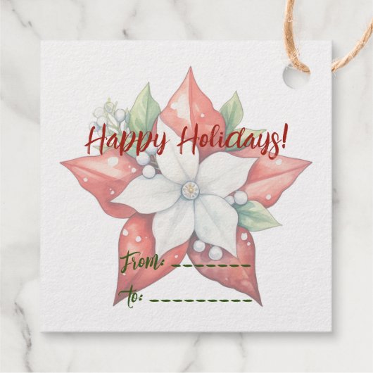 Kerstmis Bedankjes Labels (Achterkant)