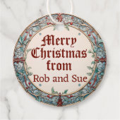 Kerstmis Bedankjes Labels (Achterkant)