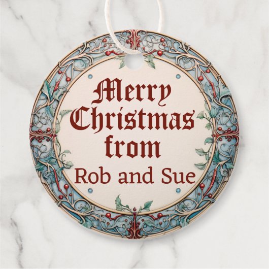 Kerstmis Bedankjes Labels (Achterkant)