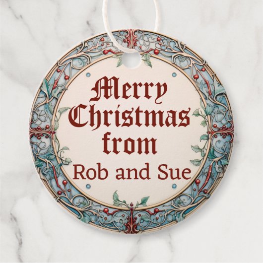 Kerstmis Bedankjes Labels (Voorkant)