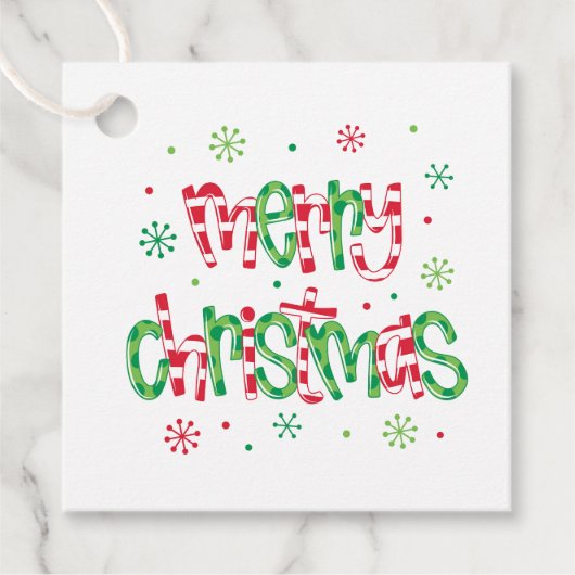 Kerstmis Bedankjes Labels (Voorkant)