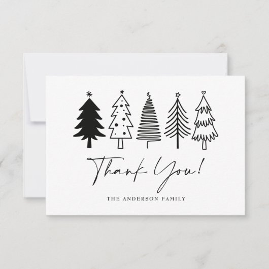 Kerstmis Bedankkaart (Voorkant)