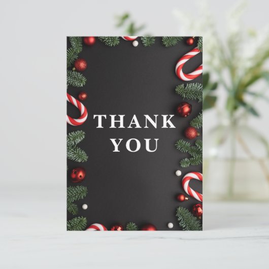 Kerstmis Bedankkaart (Staand voorkant)