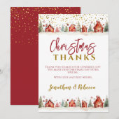 Kerstmis Bedankkaart (Voorkant / Achterkant)
