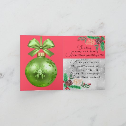 Kerstmis Bedankkaart (Binnen)