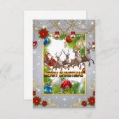 Kerstmis Bedankkaart (Voorkant / Achterkant)