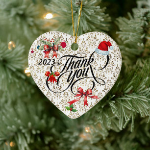 Kerstmis bedankt keramische sieraad keramisch ornament
