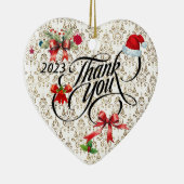 Kerstmis bedankt keramische sieraad keramisch ornament (Rechts)