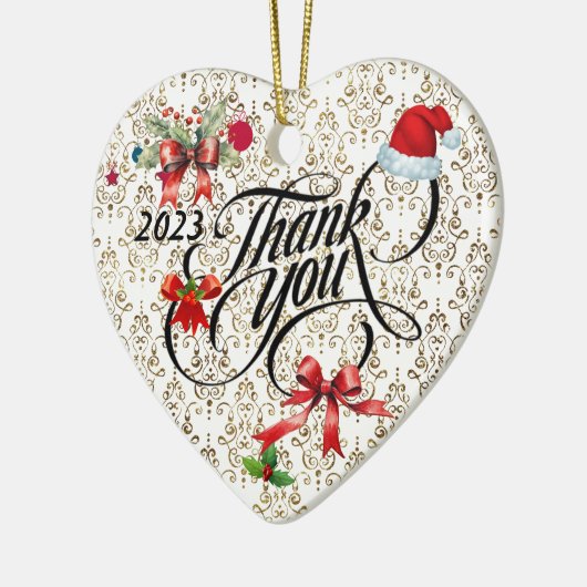 Kerstmis bedankt keramische sieraad keramisch ornament (Links)