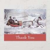 Kerstmis Bedankt Vintage Briefkaart (Voorkant)