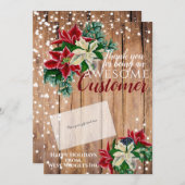 Kerstmis Bedankt voor je cadeaukaarthouder Feestdagenkaart (Voorkant / Achterkant)