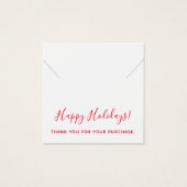 Kerstmis - Bedankt voor je Ketting Vierkante Visitekaartjes (Voorkant)