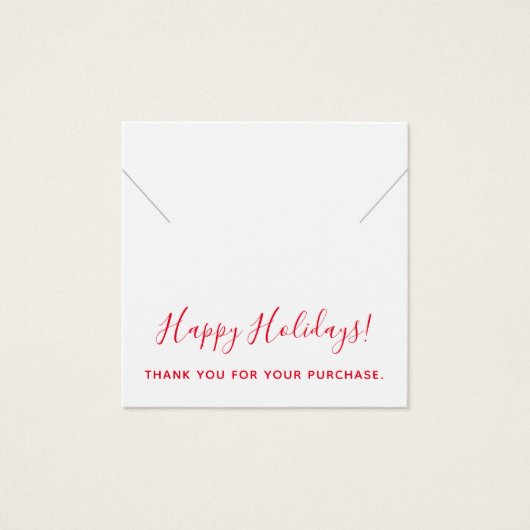 Kerstmis - Bedankt voor je Ketting Vierkante Visitekaartjes (Voorkant)