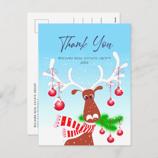 Kerstmis Bedrijfbedankt feestdag Feestdagenkaart (Voorkant / Achterkant)