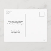 Kerstmis Bedrijfslogo Goud zwart Aangepast Feestdagenkaart (Achterkant)