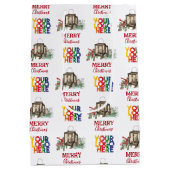 Kerstmis Bedrijfslogo Landelijk  Medium Cadeauzakje (Achterkant)