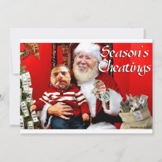 Kerstmis bedrog feestdagenkaart