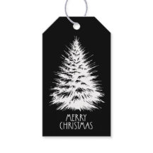 Kerstmis Bedrukt Chic Witte Pijnboom