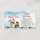 Kerstmis Beer Barly Wait Shower Book Request Informatiekaartje (Voorkant)