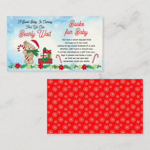Kerstmis Beer Barly Wait Shower Book Request Informatiekaartje