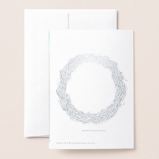 Kerstmis, Beer en Snowflakes Folie Kaarten (Met envelop)