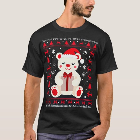 Kerstmis beer Kerstmis (1) T-shirt (Voorkant)