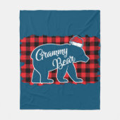 Kerstmis, Beer kerstmis, gebuffel Fleece Deken (Voorkant)