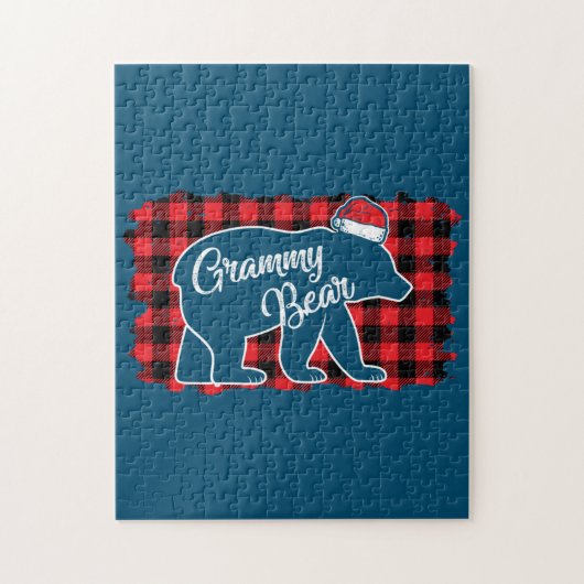Kerstmis, Beer kerstmis, gebuffel Legpuzzel (Verticaal)